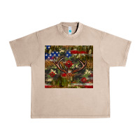 French Oak Hunting leopard USA flag tumbler 4th of july Urban Heavy Tee - Neo Western