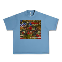 Pebble Blue Hunting leopard USA flag tumbler 4th of july Urban Heavy Tee - Neo Western