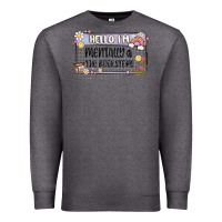 Charcoal Heather hello im mentally at the bookstore Premium Sweatshirt - MaliasSmallBusiness