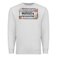 Dove Grey hello im mentally at the bookstore Premium Sweatshirt - MaliasSmallBusiness