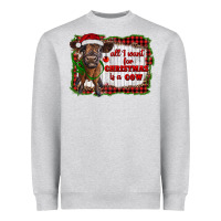 All I Want For Christmas Is A Cow Highland Calf Heavyweight Sweatshirt | Teevron