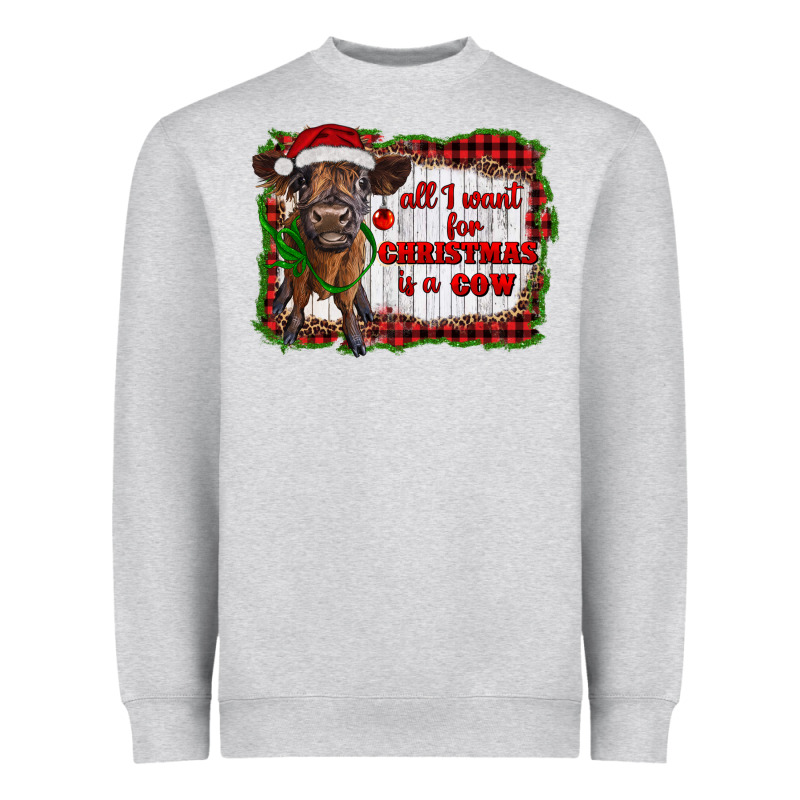 All I Want For Christmas Is A Cow Highland Calf Heavyweight Sweatshirt by RanaPortraitStore | Teevron