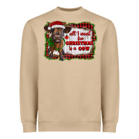 Mushroom all i want for christmas is a cow highland calf Heavyweight Sweatshirt - RanaPortraitStore