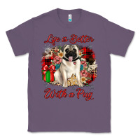 Lavender Christmas life is better with a pug Classic Tee - JahusDesignShop