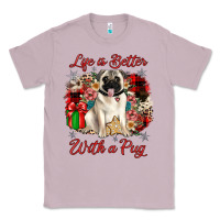 Lilac Christmas life is better with a pug Classic Tee - JahusDesignShop
