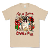 Mushroom Christmas life is better with a pug Classic Tee - JahusDesignShop