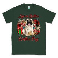 Sports Green Christmas life is better with a pug Classic Tee - JahusDesignShop