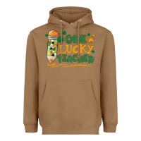 Toasted Coconut one lucky teacher Heavyweight Hoodie - MaliasSmallBusiness