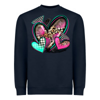 Navy race hearts Heavyweight Sweatshirt - Zillion Design Studio
