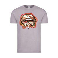 Vintage Zinc baseball lips Vintage Tee - Zillion Design Studio