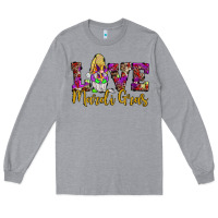 Heather Grey love mardi gras gnome Long Sleeve Tee - JahusDesignShop