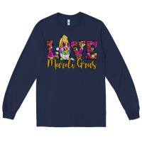 Navy love mardi gras gnome Long Sleeve Tee - JahusDesignShop