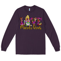 Plum love mardi gras gnome Long Sleeve Tee - JahusDesignShop