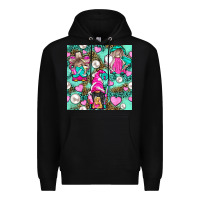 Black Hairdresser Gnomes With Hearts And Pearls With Leopard Premium Hoodie - BundleAndBundleShop