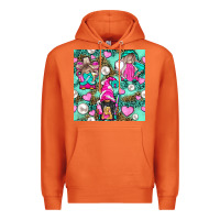 Carrot Hairdresser Gnomes With Hearts And Pearls With Leopard Premium Hoodie - BundleAndBundleShop