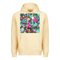 Pina Colada Hairdresser Gnomes With Hearts And Pearls With Leopard Premium Hoodie - BundleAndBundleShop