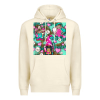 Sandshell Hairdresser Gnomes With Hearts And Pearls With Leopard Premium Hoodie - BundleAndBundleShop