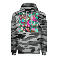 Slate Camo Hairdresser Gnomes With Hearts And Pearls With Leopard Premium Hoodie - BundleAndBundleShop