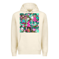 Tofu Hairdresser Gnomes With Hearts And Pearls With Leopard Premium Hoodie - BundleAndBundleShop