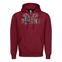 Burgundy she is strong Zipper Hoodie - Artiststas