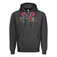 Charcoal Heather she is strong Zipper Hoodie - Artiststas