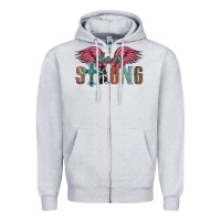 Heather Grey she is strong Zipper Hoodie - Artiststas