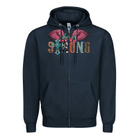 Navy she is strong Zipper Hoodie - Artiststas