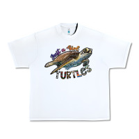 White just a girl who loves turtles Urban Heavy Tee - SublimationCraftShop