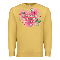 Antique Gold my valentine is my look boyfriend Premium Sweatshirt - MaliasSmallBusiness
