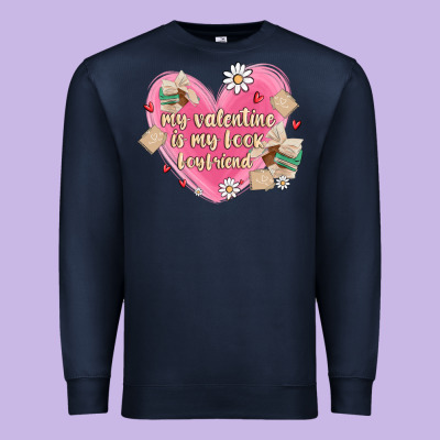 My Valentine Is My Look Boyfriend Premium Sweatshirt Designed By Maliassmallbusiness