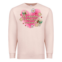 Pale Pink my valentine is my look boyfriend Premium Sweatshirt - MaliasSmallBusiness