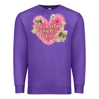 Purple my valentine is my look boyfriend Premium Sweatshirt - MaliasSmallBusiness