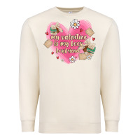 Sandshell my valentine is my look boyfriend Premium Sweatshirt - MaliasSmallBusiness