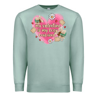 Seafoam my valentine is my look boyfriend Premium Sweatshirt - MaliasSmallBusiness