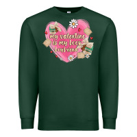 Sports Green my valentine is my look boyfriend Premium Sweatshirt - MaliasSmallBusiness