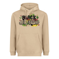 Mushroom black owned Heavyweight Hoodie - MaliasSmallBusiness