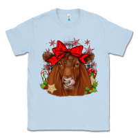 Dusty Blue christmas red angus Classic Tee - JahusDesignShop