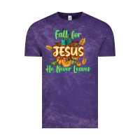 Cloud Purple Fall for Jesus He Never Leaves Vintage Tee - texasbilliewilder