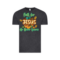 Vintage Black Fall for Jesus He Never Leaves Vintage Tee - texasbilliewilder