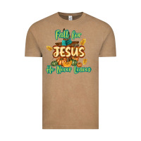 Vintage Coffee Fall for Jesus He Never Leaves Vintage Tee - texasbilliewilder