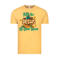 Vintage Mustard Fall for Jesus He Never Leaves Vintage Tee - texasbilliewilder