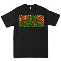 Sunflowers And Cactus License Plate Premium Tee | Teevron