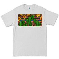 Dove Grey sunflowers and cactus license plate Premium Tee - Artiststas