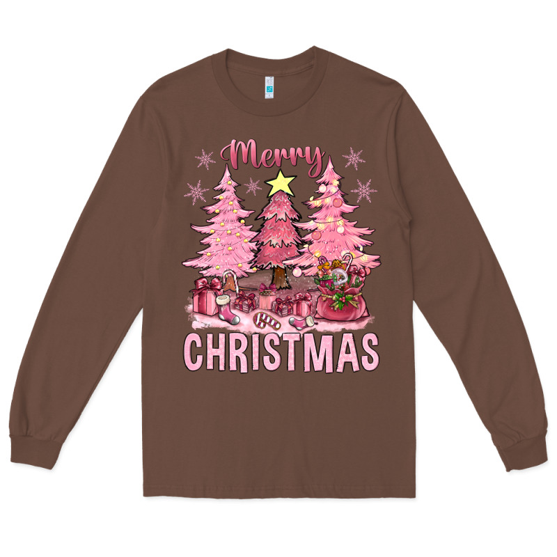 Pink Merry Christmas Bbs Long Sleeve Tee by BundleAndBundleShop | Teevron