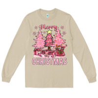 Mushroom pink merry christmas bbs Long Sleeve Tee - BundleAndBundleShop