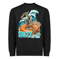 Black stay salty Heavyweight Sweatshirt - texasbilliewilder