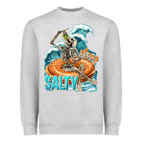 Heather Grey stay salty Heavyweight Sweatshirt - texasbilliewilder