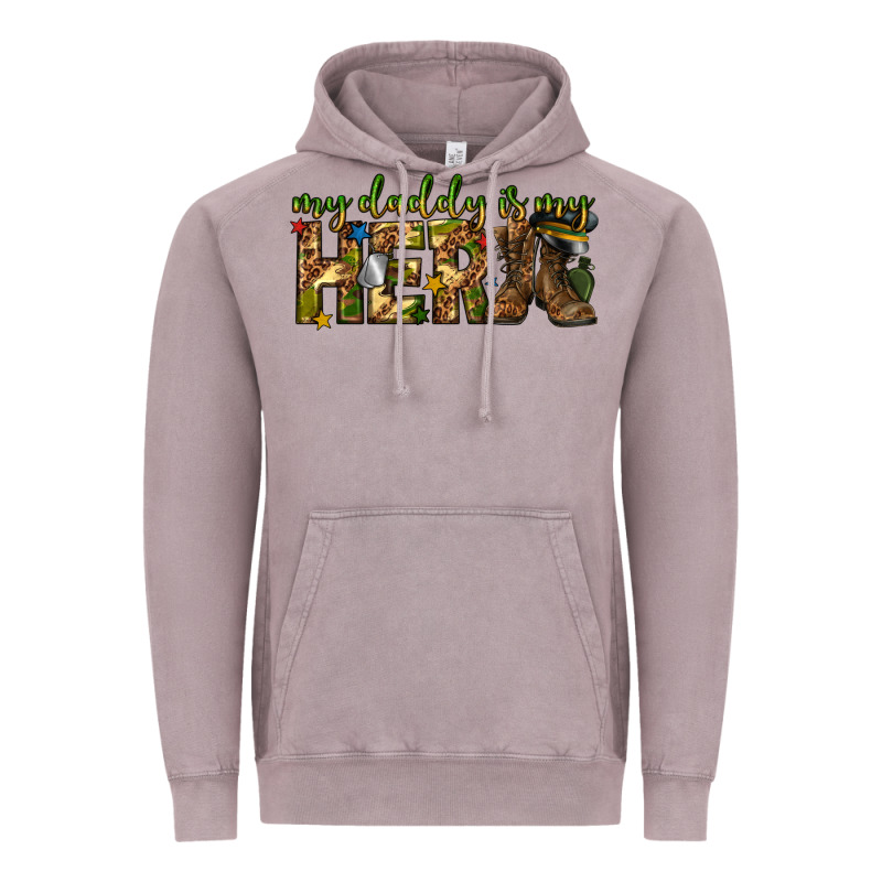 My Daddy Is My Hero Army Western Vintage Hoodie by texasbilliewilder | Teevron