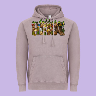 Vintage Hoodie my daddy is my hero army western