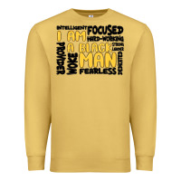 Antique Gold i am a black man Premium Sweatshirt - MaliasSmallBusiness